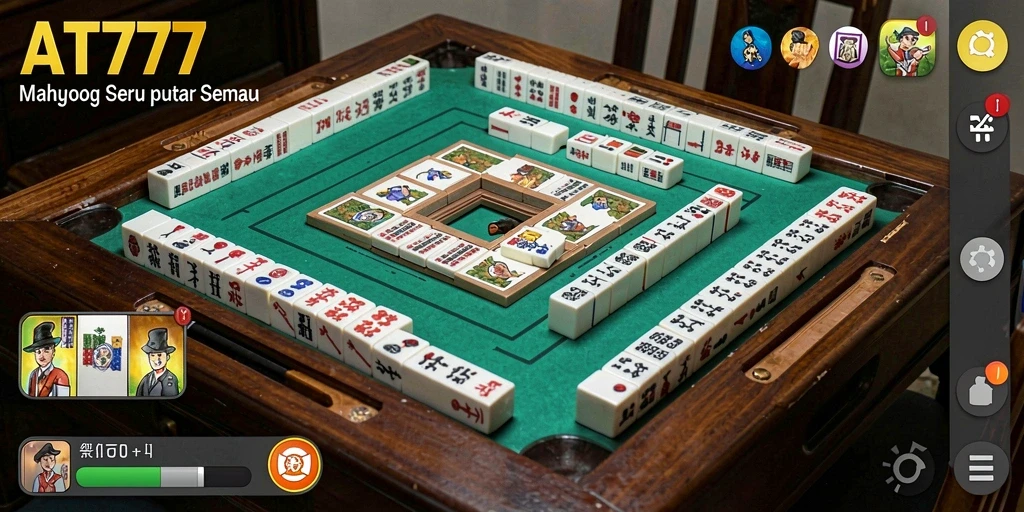Tampilan gameplay Mahjong yang menarik dan penuh warna.