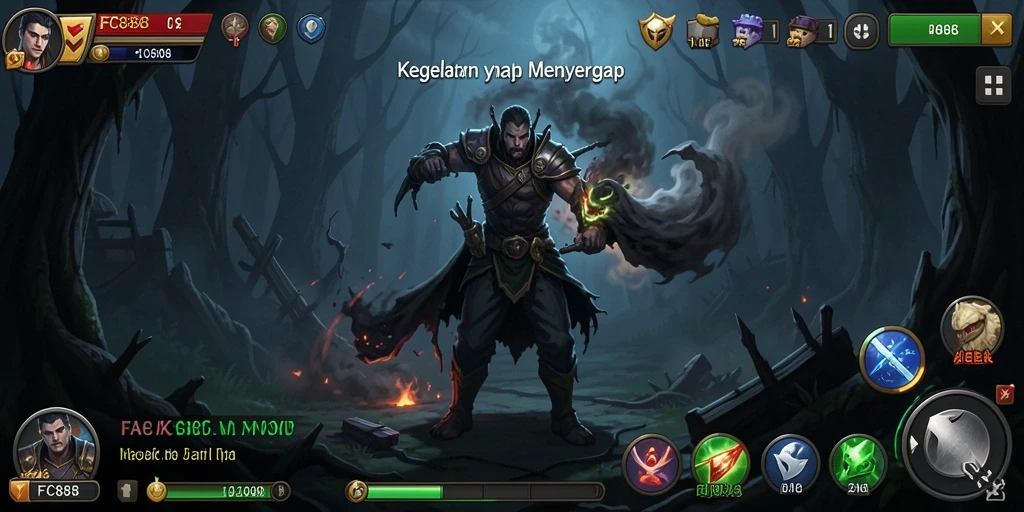 Tangkapan layar menunjukkan pengalaman gameplay yang mencekam dalam FC888.
