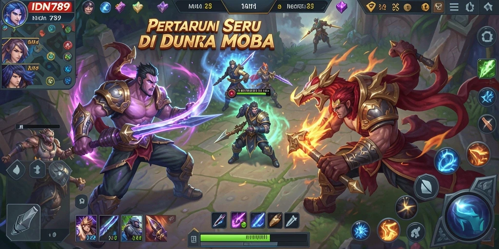 Tampilan gameplay seru di IDN789 dengan karakter yang beragam.