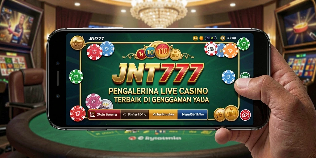 Screenshot gameplay JNT777 dengan dealer yang ramah dan permainan menarik.