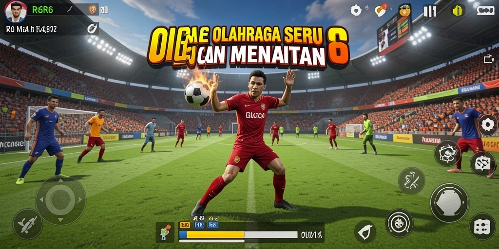 Tampilan gameplay seru dalam R6R6 dengan aksi olahraga yang mendebarkan.