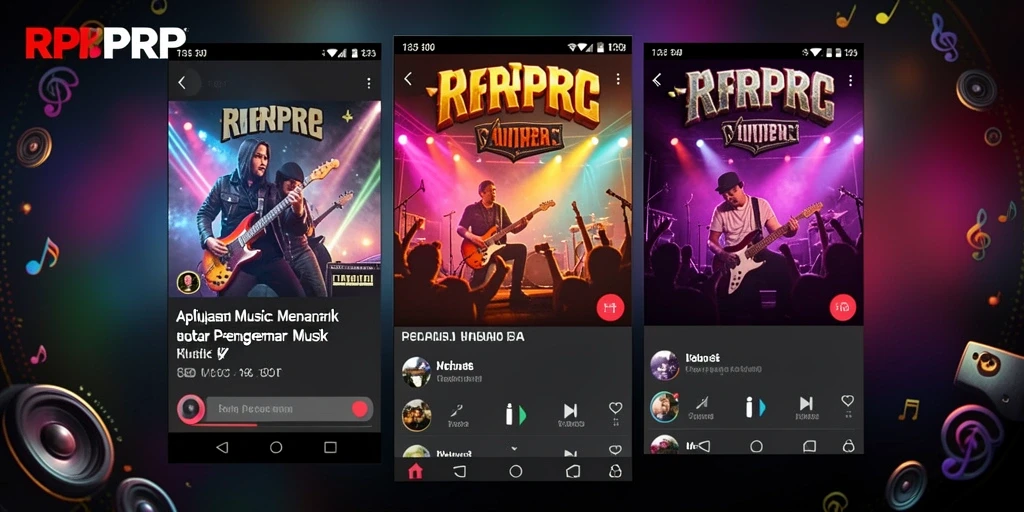Screenshot utama RPRPRP menampilkan gameplay musik yang interaktif.
