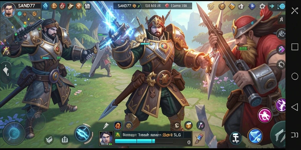 Tampilan gameplay menegangkan dan menarik di SAND77.