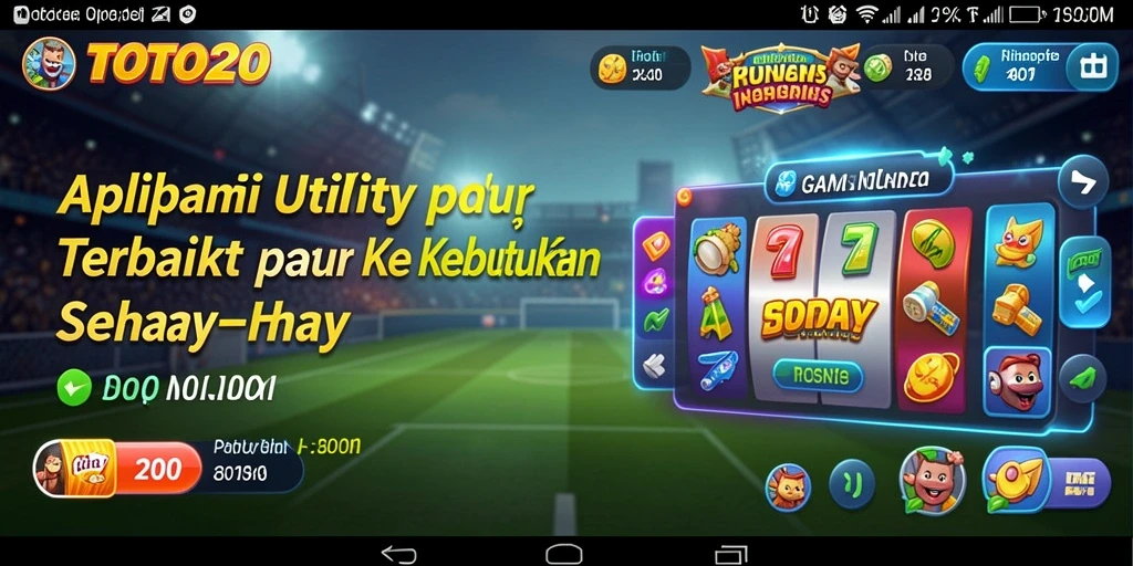 Screenshot TOTO20 menampilkan antarmuka pengguna yang sederhana dan fungsional.